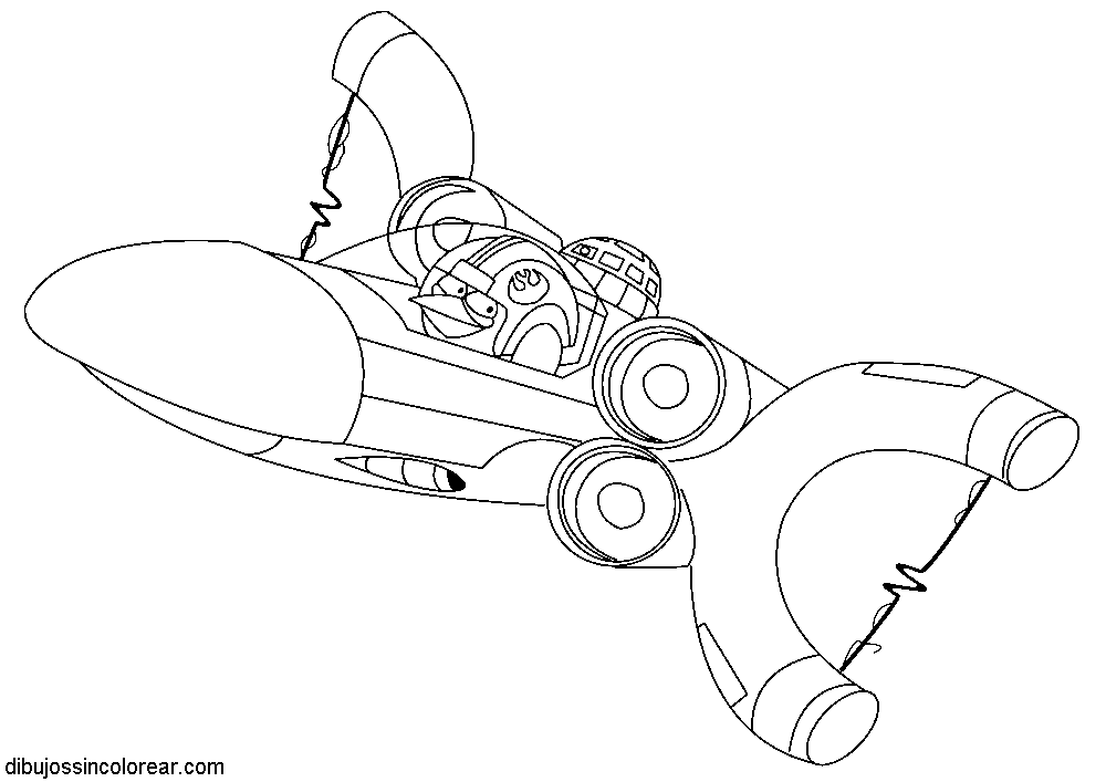 Dibujos Sin Colorear: Dibujos de Angry Birds Star Wars para Colorear