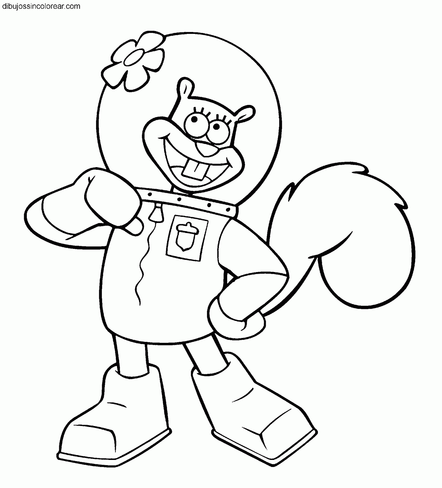 Dibujos Sin Colorear: Dibujos de Arenita (Bob Esponja) para Colorear Dibujos Sin Colorear: Dibujos de Arenita (Bob Esponja) para Colorear