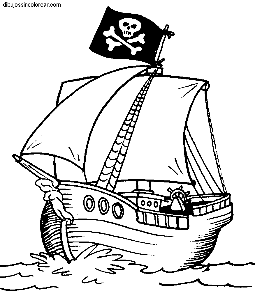 Dibujos Sin Colorear: Dibujos de Barcos Pirata para Colorear Dibujos Sin Colorear: Dibujos de Barcos Pirata para Colorear