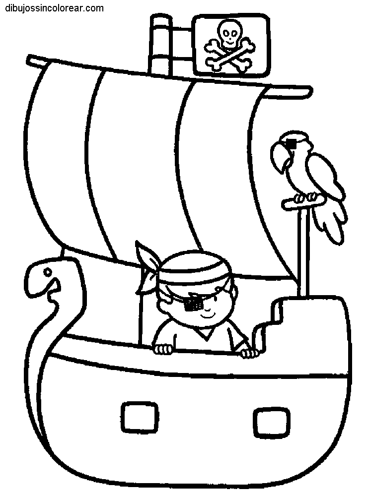 Dibujos Sin Colorear: Dibujos de Barcos Pirata para Colorear Dibujos Sin Colorear: Dibujos de Barcos Pirata para Colorear