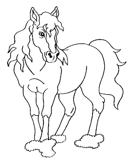 Dibujos para colorear: Dibujos de caballos