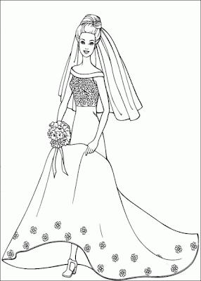 DIBUJOS PARA COLOREAR: DIBUJOS PARA COLOREAR DE BARBIE VESTIDA DE ...