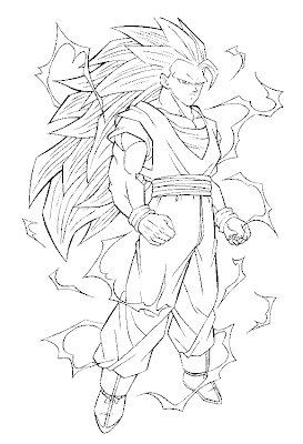 DIBUJOS PARA COLOREAR: DIBUJOS PARA COLOREAR DRAGON BALL: SUPERSAYAN