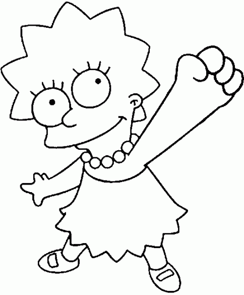 Dibujos para colorear: Dibujos para colorear - Lisa Simpson Dibujos para colorear: Dibujos para colorear - Lisa Simpson