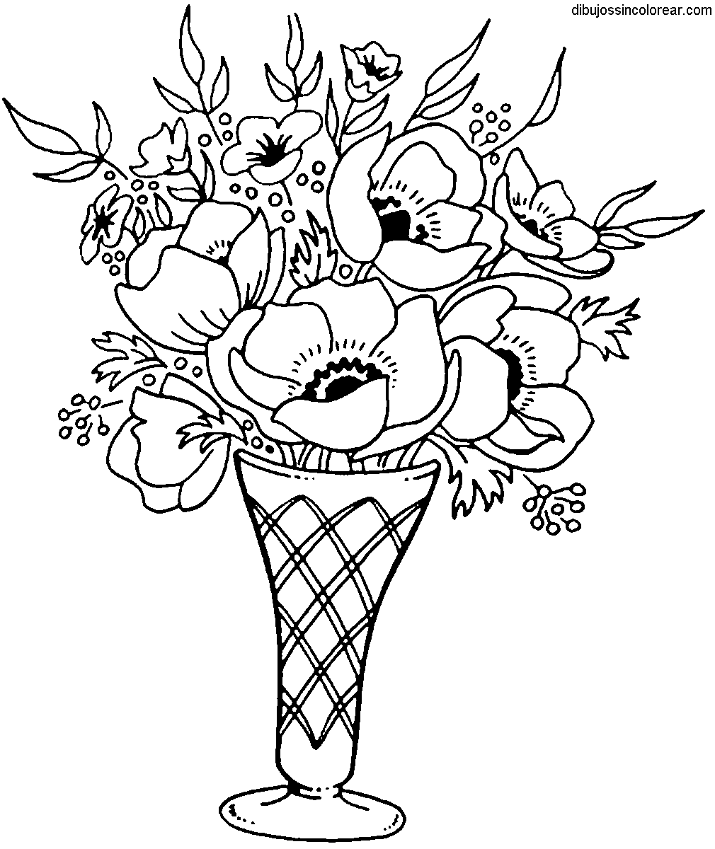 Dibujos Sin Colorear: Dibujos de Flores para Colorear Dibujos Sin Colorear: Dibujos de Flores para Colorear