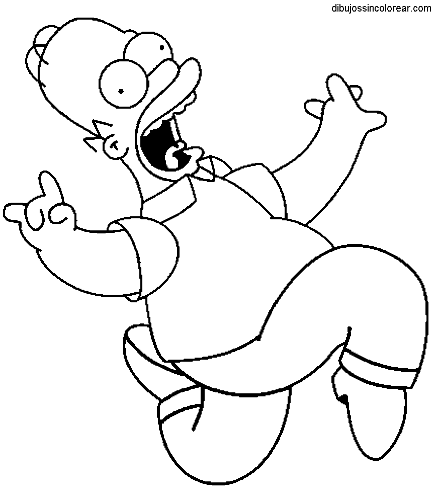 Dibujos Sin Colorear: Dibujos de Homer Simpson para Colorear Dibujos Sin Colorear: Dibujos de Homer Simpson para Colorear