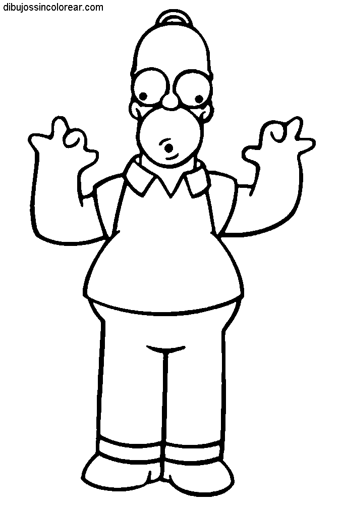 Dibujos Sin Colorear: Dibujos de Homer Simpson para Colorear Dibujos Sin Colorear: Dibujos de Homer Simpson para Colorear