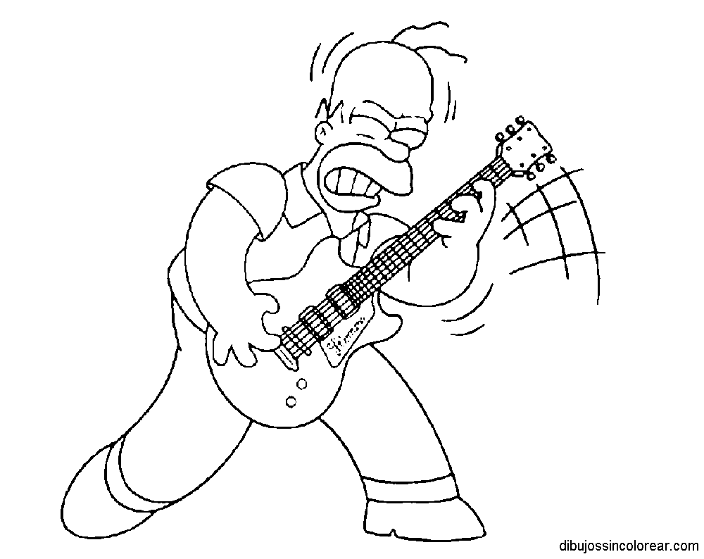 Dibujos Sin Colorear: Dibujos de Homer Simpson para Colorear Dibujos Sin Colorear: Dibujos de Homer Simpson para Colorear