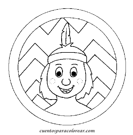 Dibujos para Colorear: Dibujos de Indios