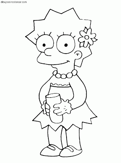 Dibujos Sin Colorear: Dibujos de Lisa Simpson (Los Simpsons) para ... Dibujos Sin Colorear: Dibujos de Lisa Simpson (Los Simpsons) para ...