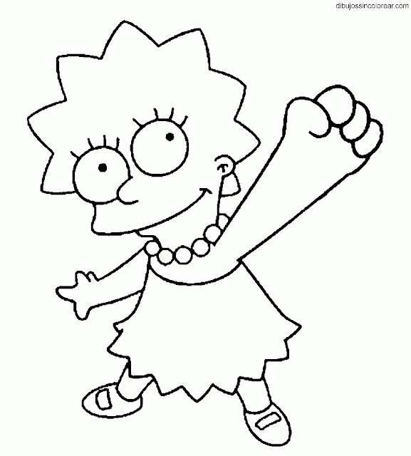 Dibujos Sin Colorear: Dibujos de Lisa Simpson (Los Simpsons) para ... Dibujos Sin Colorear: Dibujos de Lisa Simpson (Los Simpsons) para ...