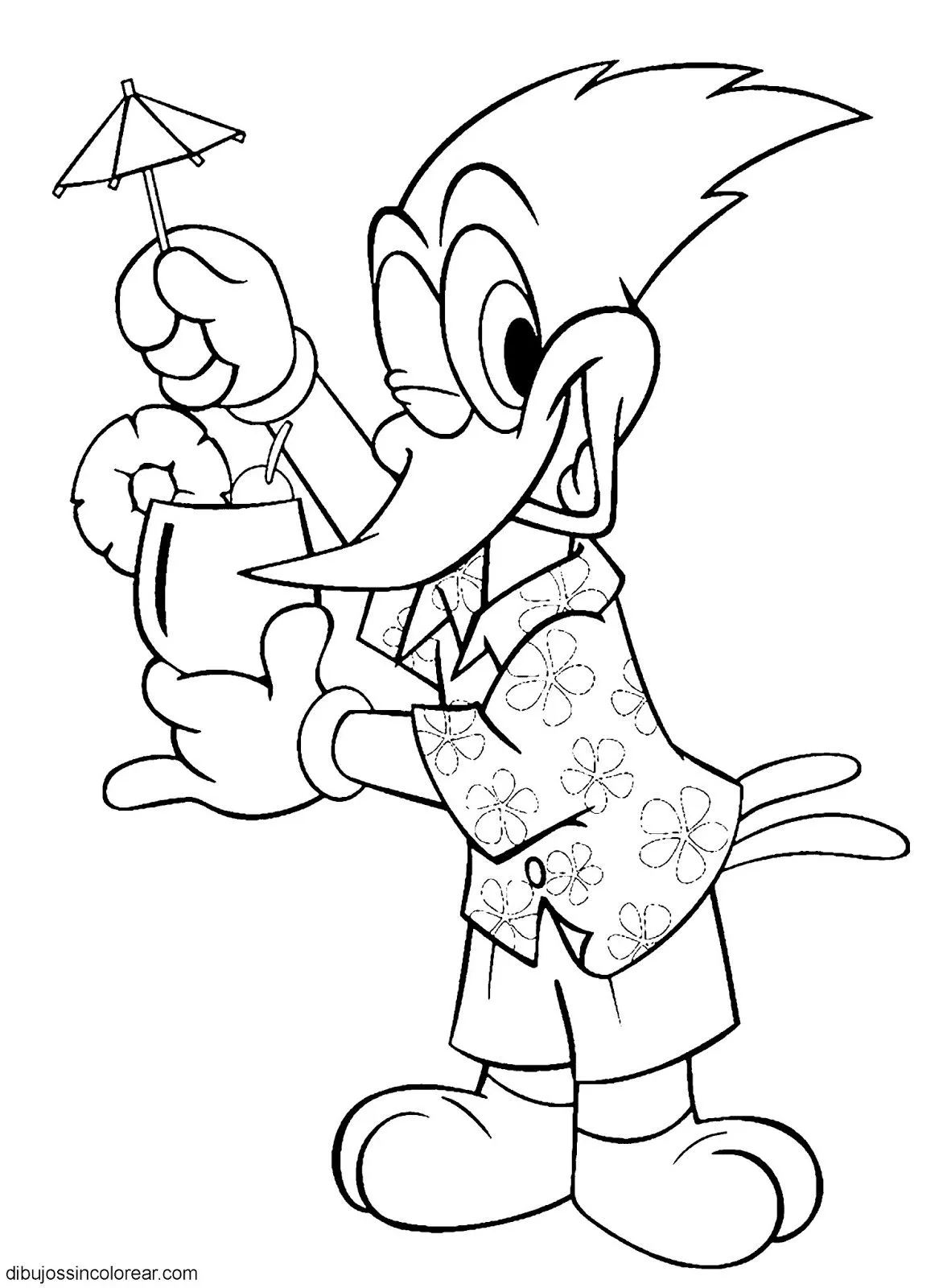Dibujos Sin Colorear: Dibujos de Loquillo (El Pájaro Loco) para ... Dibujos Sin Colorear: Dibujos de Loquillo (El Pájaro Loco) para ...