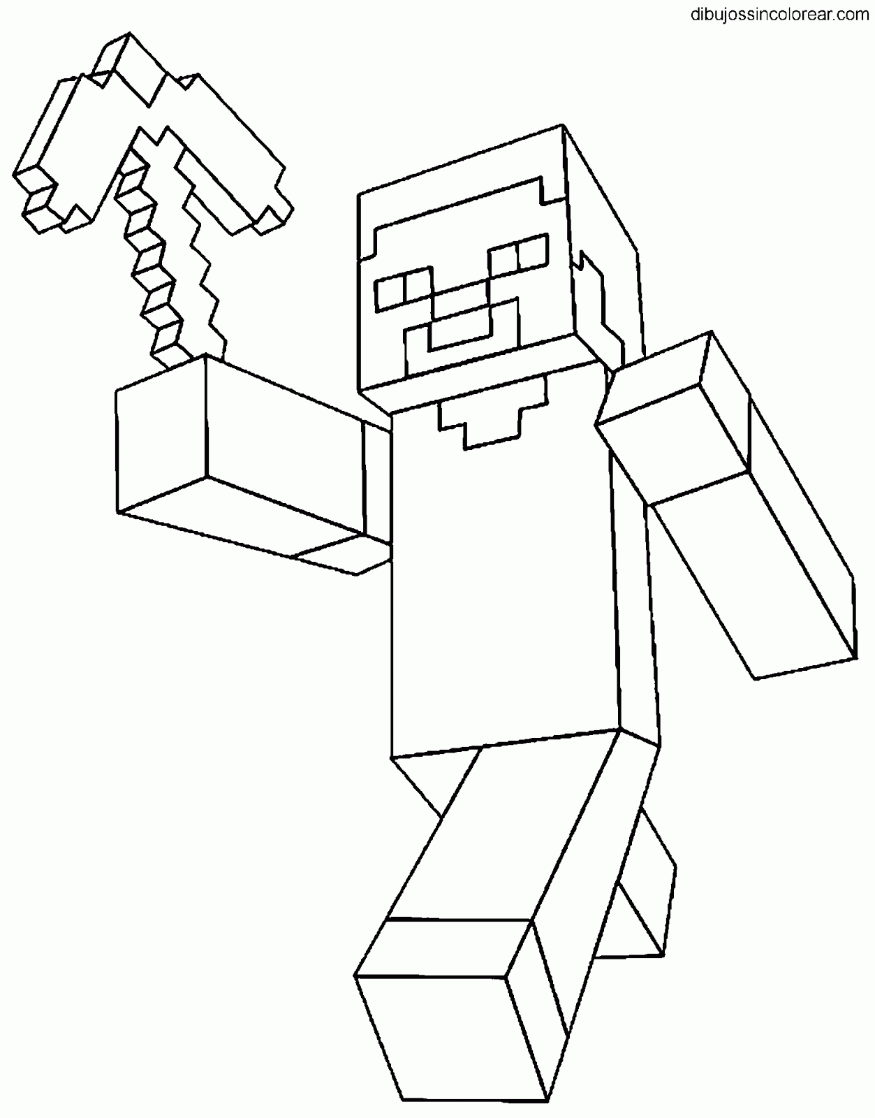 Dibujos Sin Colorear: Dibujos de Minecraft para Colorear
