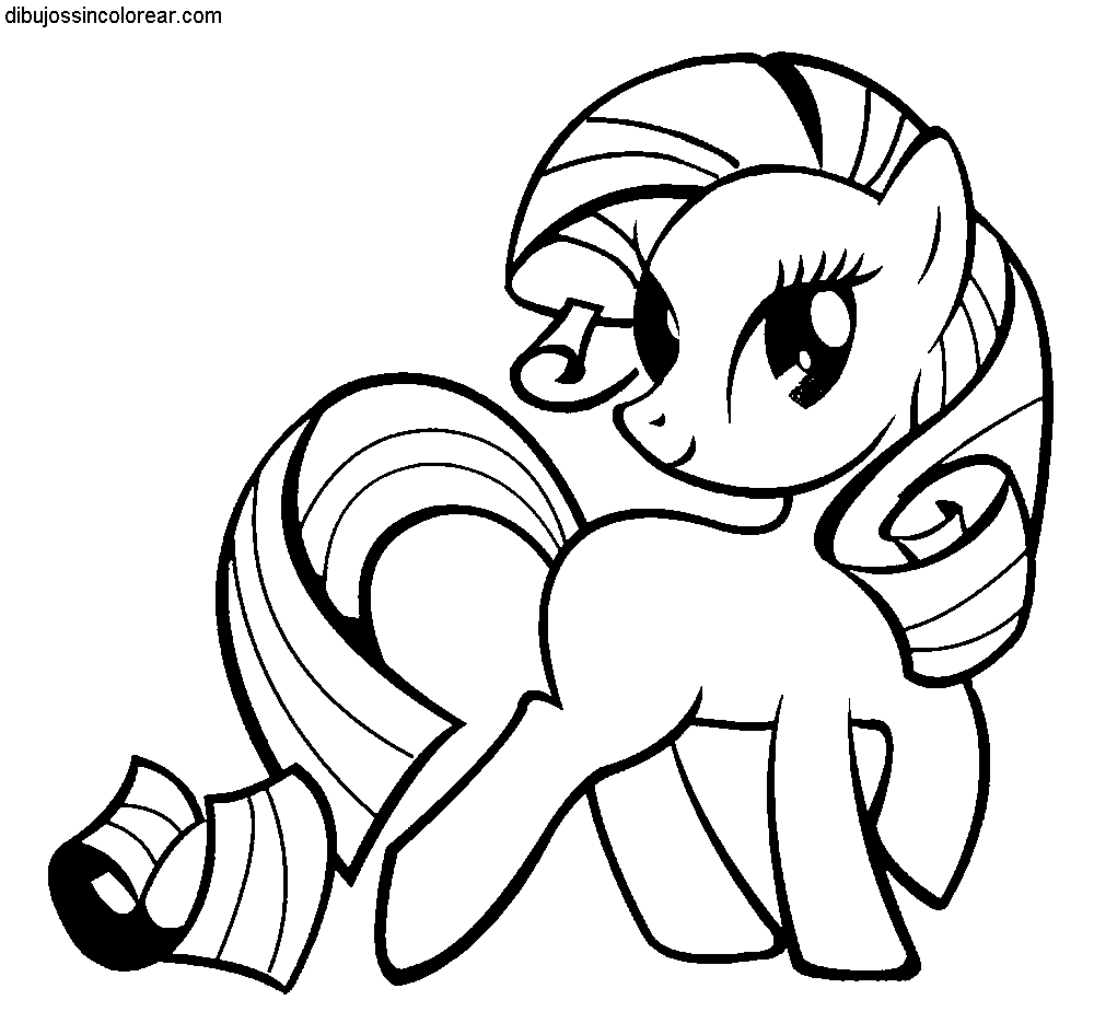 Dibujos Sin Colorear: Dibujos de My Little Pony para Colorear