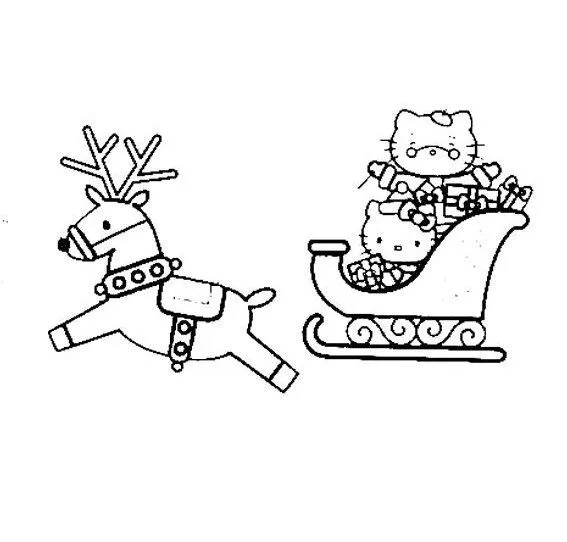 Dibujos para colorear: Dibujos de Navidad para pintar - Hello Kitty y ... Dibujos para colorear: Dibujos de Navidad para pintar - Hello Kitty y ...