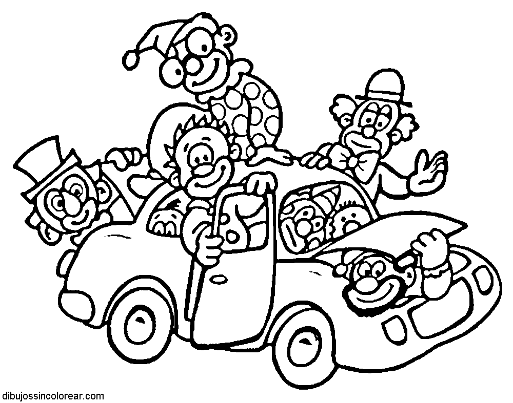 Dibujos Sin Colorear: Dibujos de Payasos del Circo para Colorear Dibujos Sin Colorear: Dibujos de Payasos del Circo para Colorear