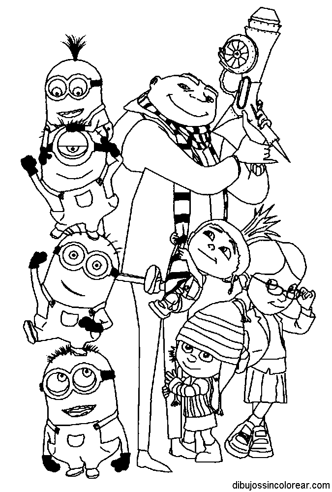 Dibujos Sin Colorear: Dibujos de Personajes de Gru Mi Villano ... Dibujos Sin Colorear: Dibujos de Personajes de Gru Mi Villano ...