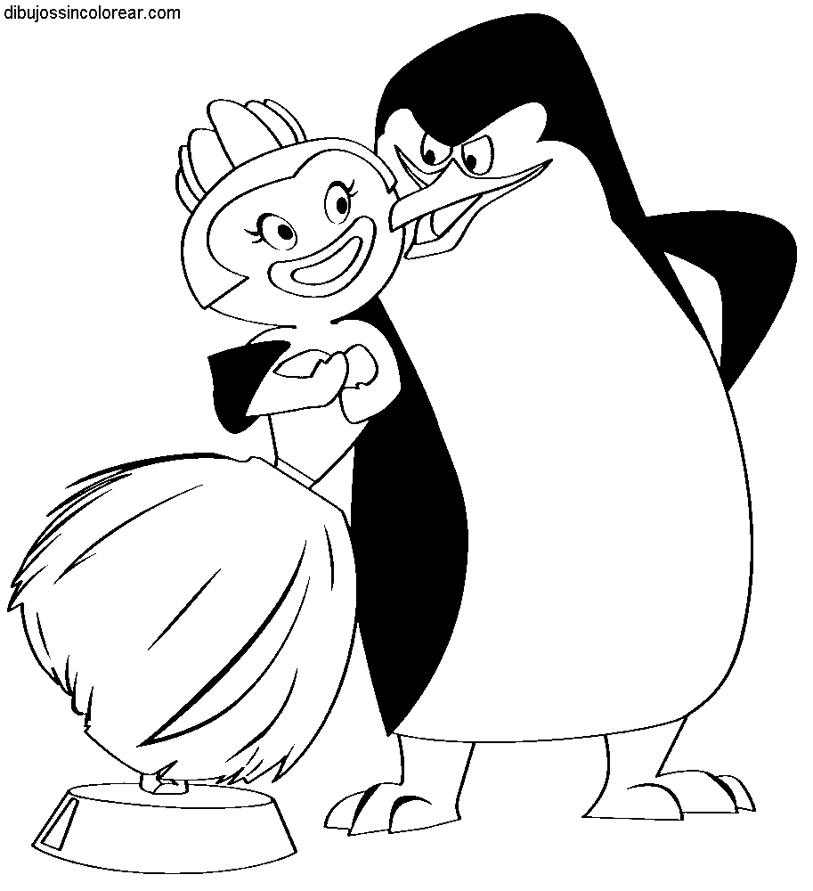 Dibujos Sin Colorear: Dibujos de los Personajes de Pingüinos de ... Dibujos Sin Colorear: Dibujos de los Personajes de Pingüinos de ...