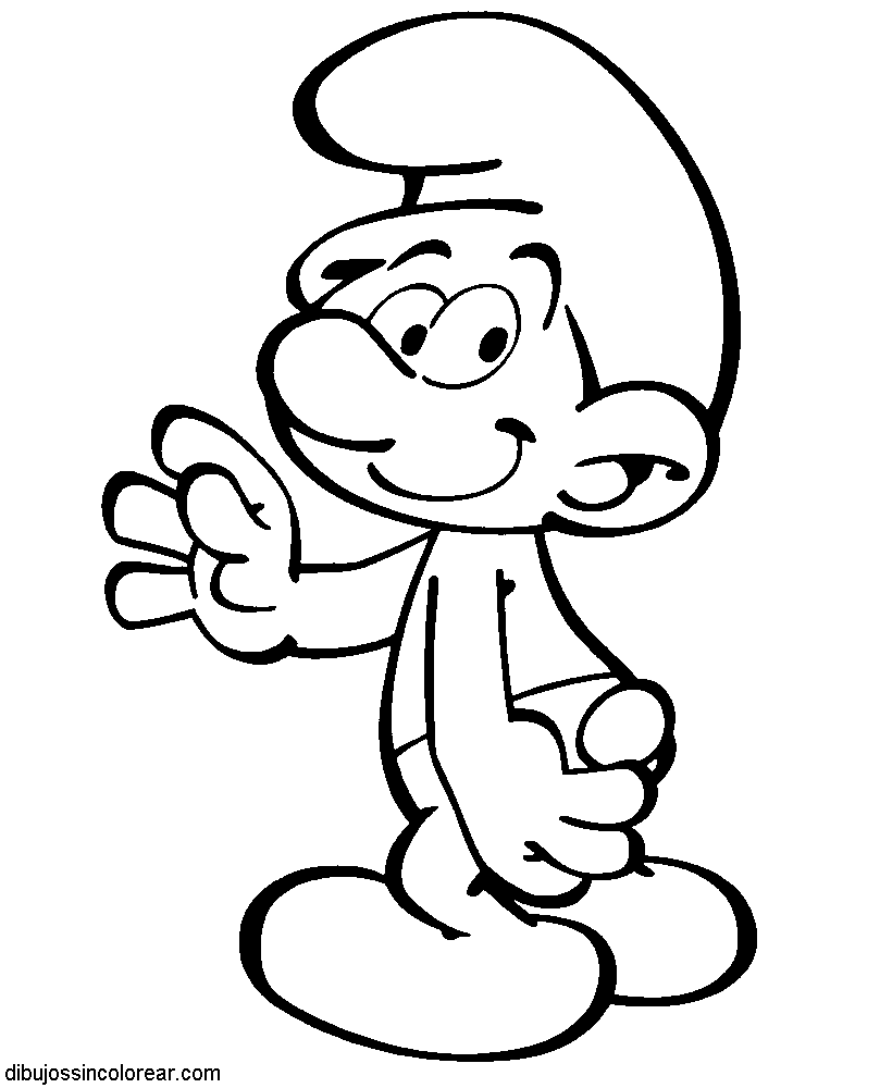 Dibujos Sin Colorear: Dibujos de Personajes de Los Pitufos para ...