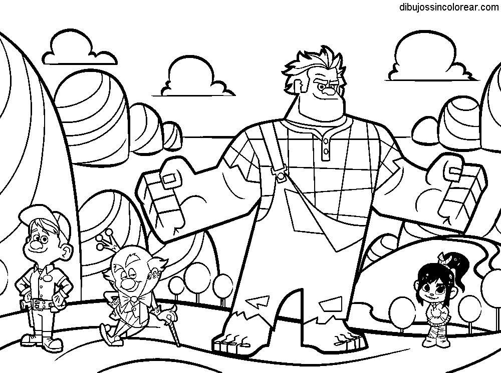Dibujos Sin Colorear: Dibujos de Personajes de ¡Rompe Ralph! para ... Dibujos Sin Colorear: Dibujos de Personajes de ¡Rompe Ralph! para ...