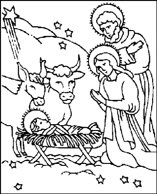 DIBUJOS PARA COLOREAR: DIBUJOS PARA PINTAR DE NAVIDAD: EL PESEBRE ...