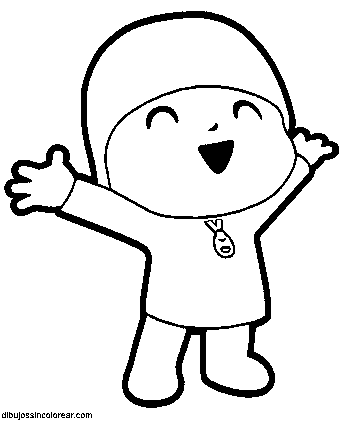Dibujos Sin Colorear: Dibujos de Pocoyo para Colorear Dibujos Sin Colorear: Dibujos de Pocoyo para Colorear