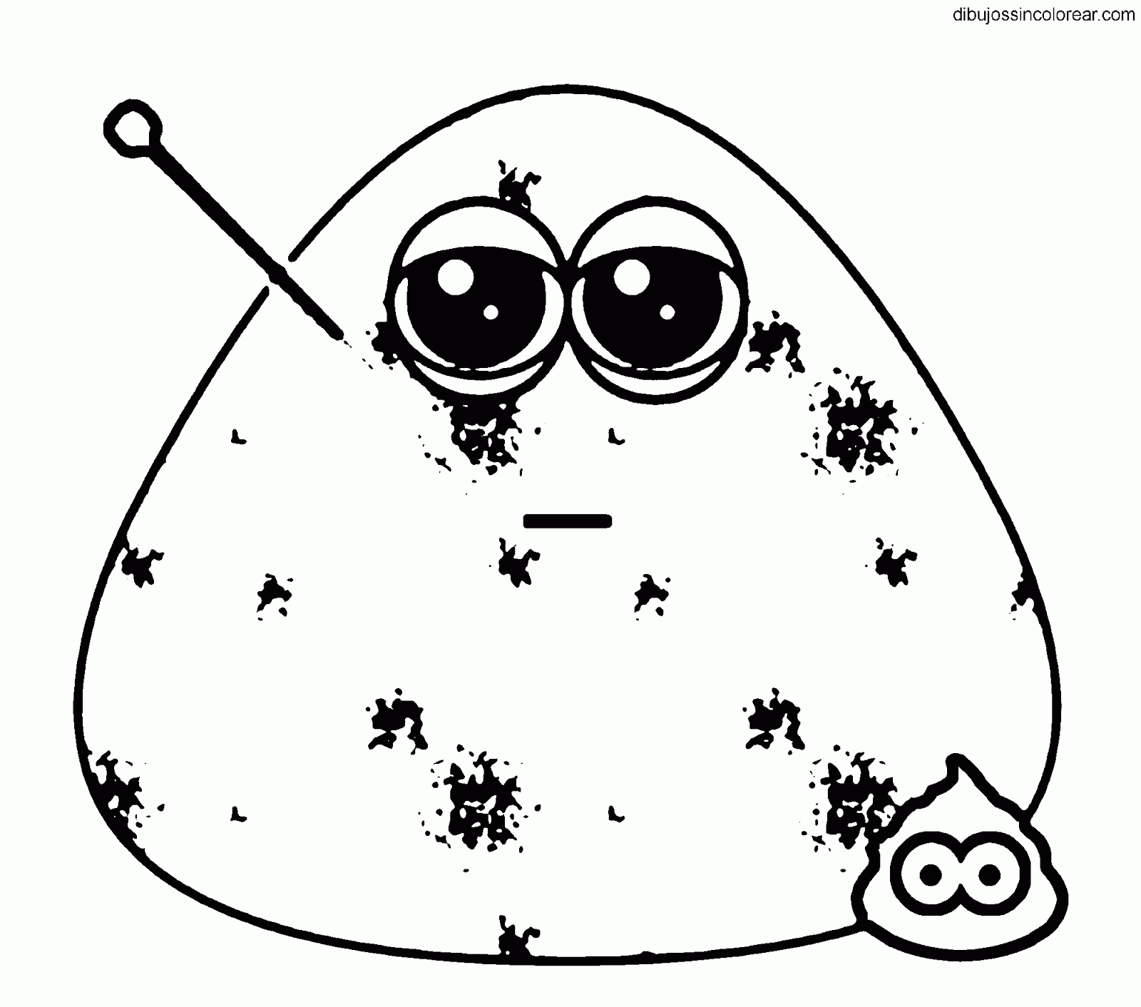 Dibujos Sin Colorear: Dibujos de Pou para colorear Dibujos Sin Colorear: Dibujos de Pou para colorear