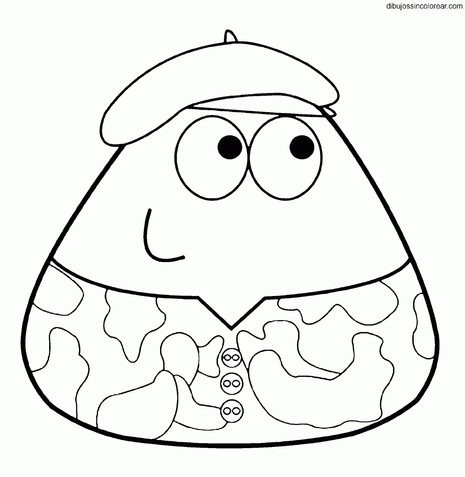 Dibujos Sin Colorear: Dibujos de Pou para colorear Dibujos Sin Colorear: Dibujos de Pou para colorear