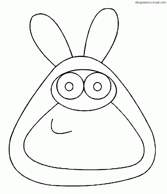Dibujos Sin Colorear: Dibujos de Pou para colorear Dibujos Sin Colorear: Dibujos de Pou para colorear