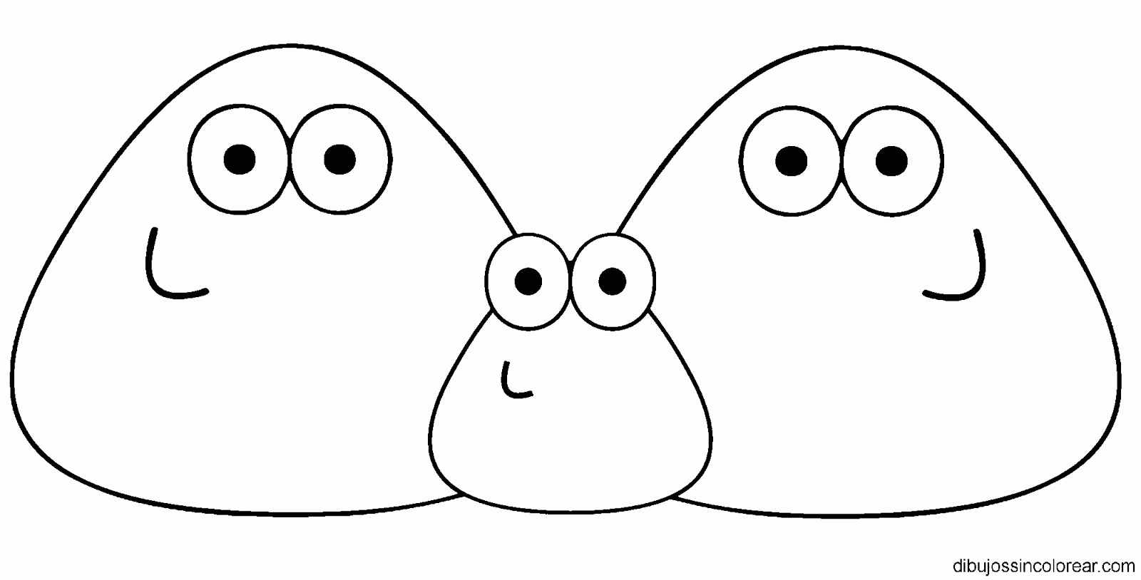 Dibujos Sin Colorear: Dibujos de Pou para colorear Dibujos Sin Colorear: Dibujos de Pou para colorear