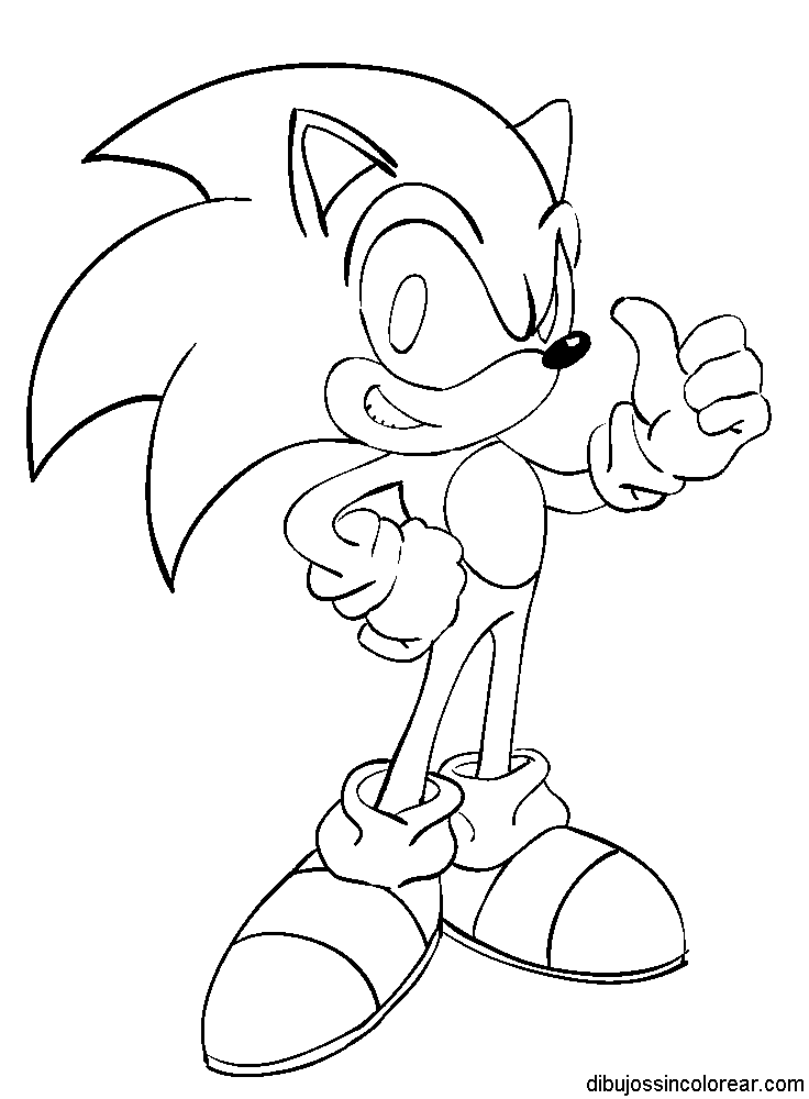 Dibujos Sin Colorear: Dibujos de Sonic (Sega) para Colorear Dibujos Sin Colorear: Dibujos de Sonic (Sega) para Colorear