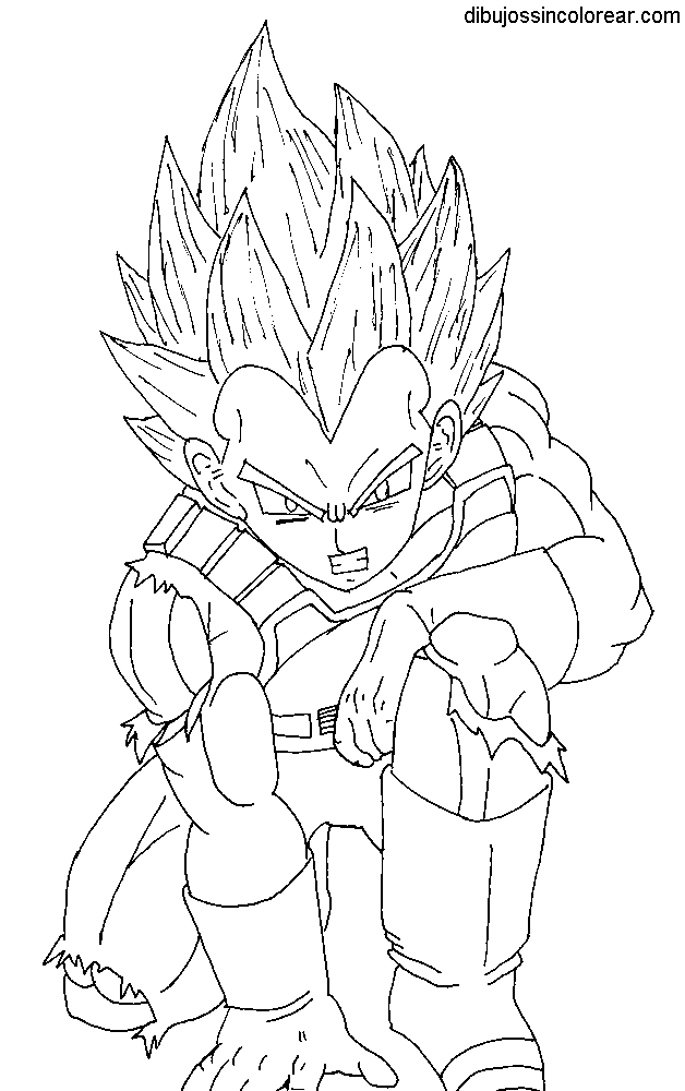 Dibujos Sin Colorear: Dibujos de Vegeta (Dragonball) para Colorear Dibujos Sin Colorear: Dibujos de Vegeta (Dragonball) para Colorear