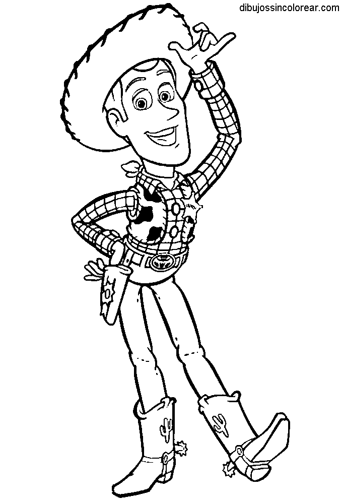 Dibujos Sin Colorear: Dibujos de Woody de Toy Story para Colorear Dibujos Sin Colorear: Dibujos de Woody de Toy Story para Colorear