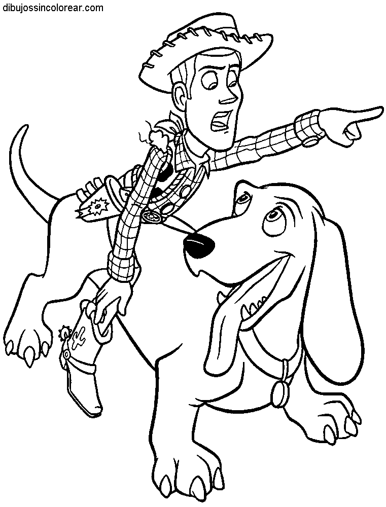 Dibujos Sin Colorear: Dibujos de Woody de Toy Story para Colorear Dibujos Sin Colorear: Dibujos de Woody de Toy Story para Colorear