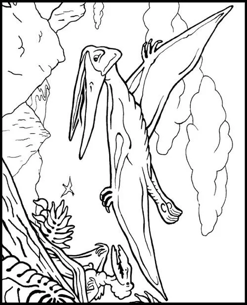 Dibujos para colorear DINOSAURIOS, Pterosaurio para imprimir Dibujos para colorear DINOSAURIOS, Pterosaurio para imprimir