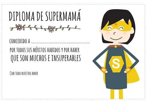 Dibujos para Colorear: Diploma para el Día de la Madre Dibujos para Colorear: Diploma para el Día de la Madre