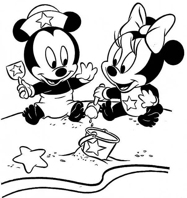 Dibujos de Minnie bebe para colorear