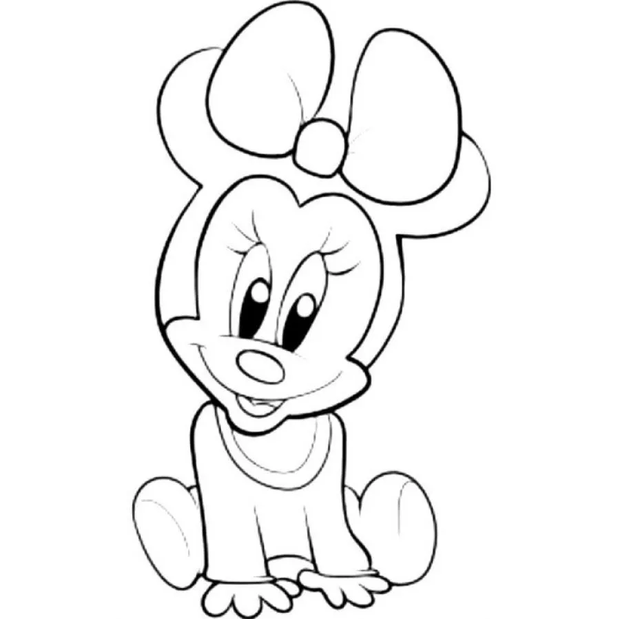 Dibujos de Minnie bebe para colorear