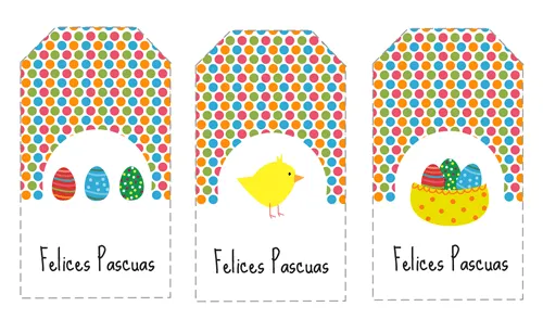Dibujos para Colorear: Divertidas etiquetas de Pascua para imprimir