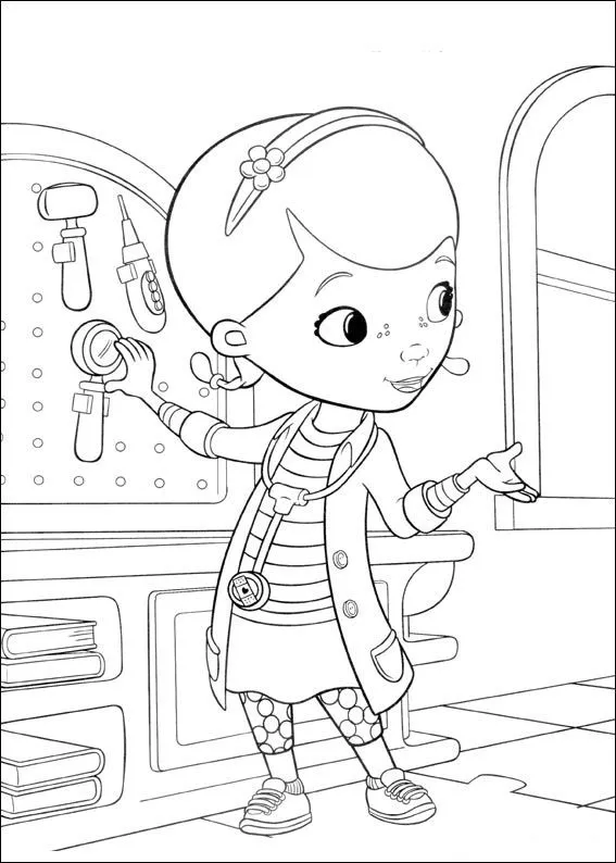 Dibujos para colorear Doctora Juguetes 5