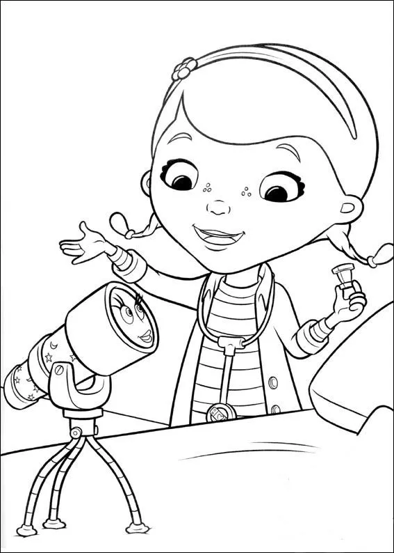 Dibujos para colorear Doctora Juguetes 4