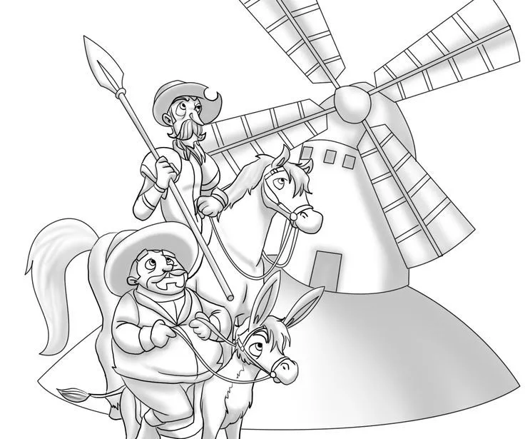 dibujos para colorear don quijote dela mancha - Buscar con Google ...