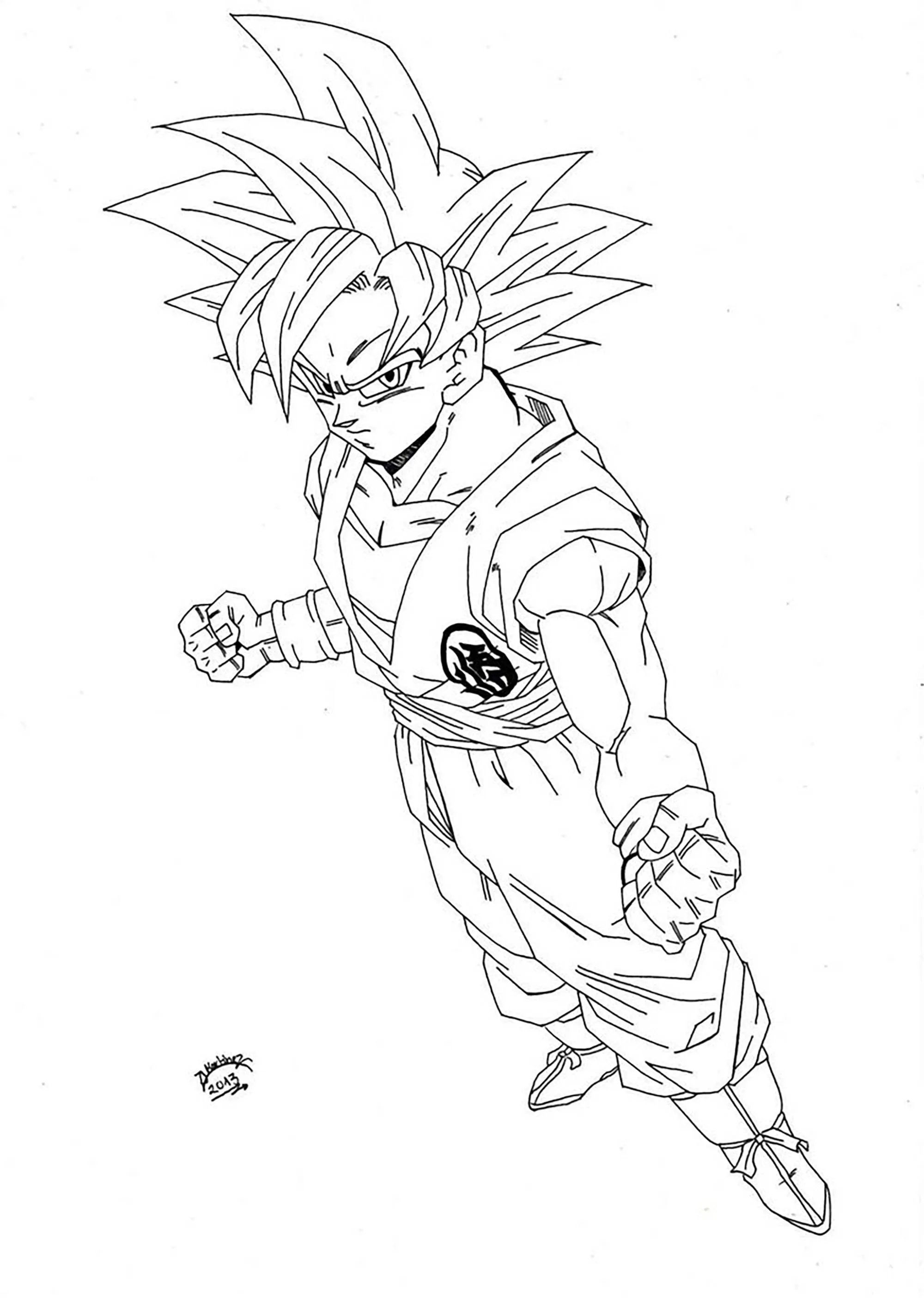 Dibujos para colorear de Dragon Ball Z para descargar - Dragon Ball Z -  Just Color Niños : Dibujos para colorear para niños