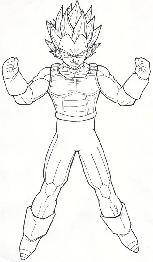 VEGETA SSJ3 PARA DIBUJAR - Imagui