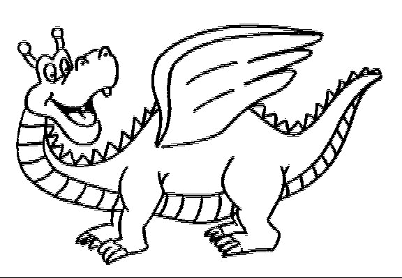 Un dragon para colorear - Imagui