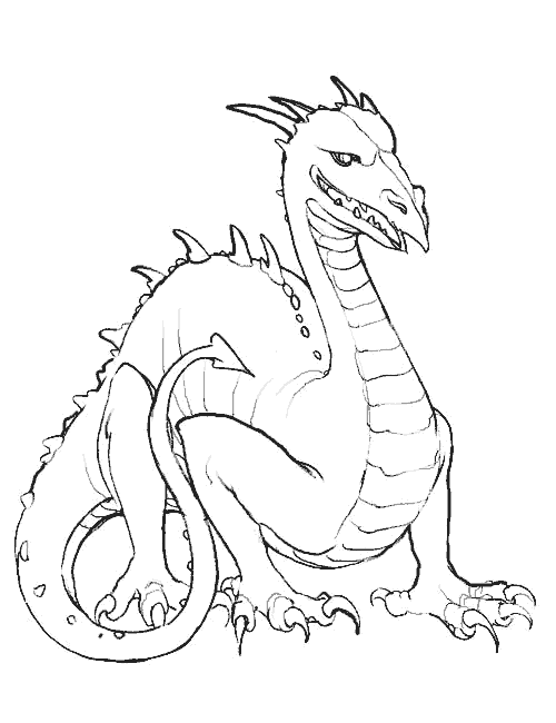 Dibujos para colorear de Dragones, dragón, draco, drakon, víbora ...