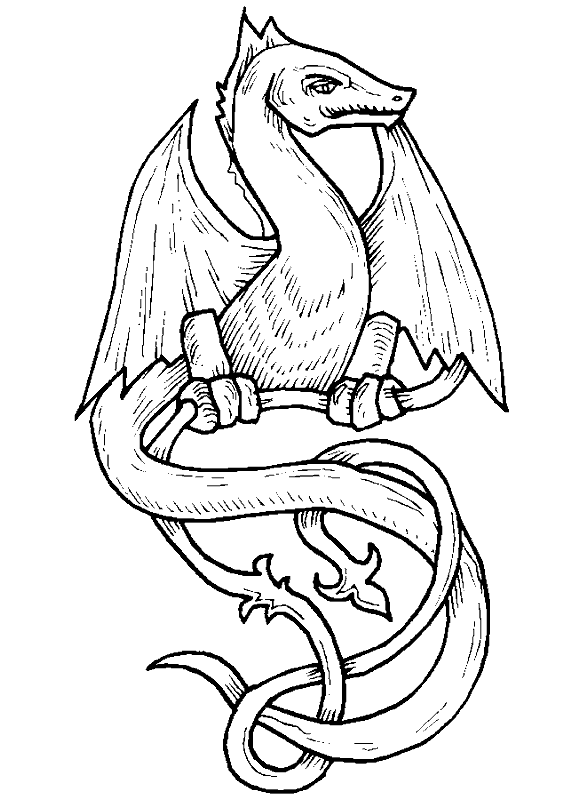 Dibujos para colorear de Dragones, dragón, draco, drakon, víbora ...