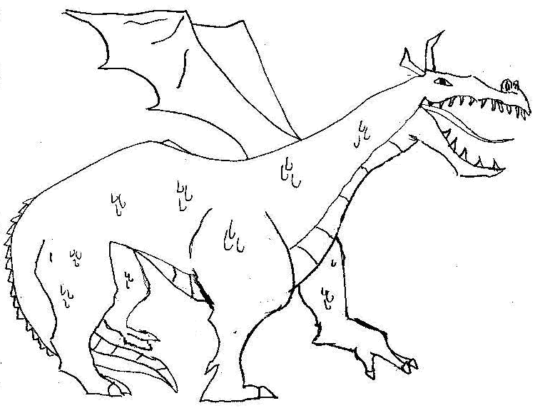 Dibujos para colorear de Dragones, dragón, draco, drakon, víbora ...