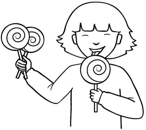 DIBUJOS PARA COLOREAR DE DULCES PARA NIÑOS