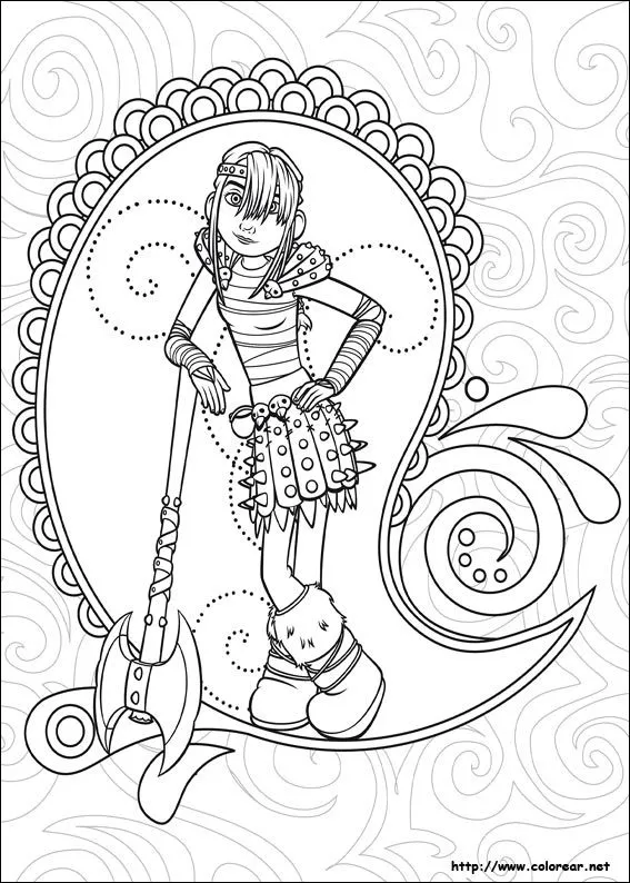 Dibujos para colorear de Cómo entrenar a tu Dragón Dibujos para colorear de Cómo entrenar a tu Dragón